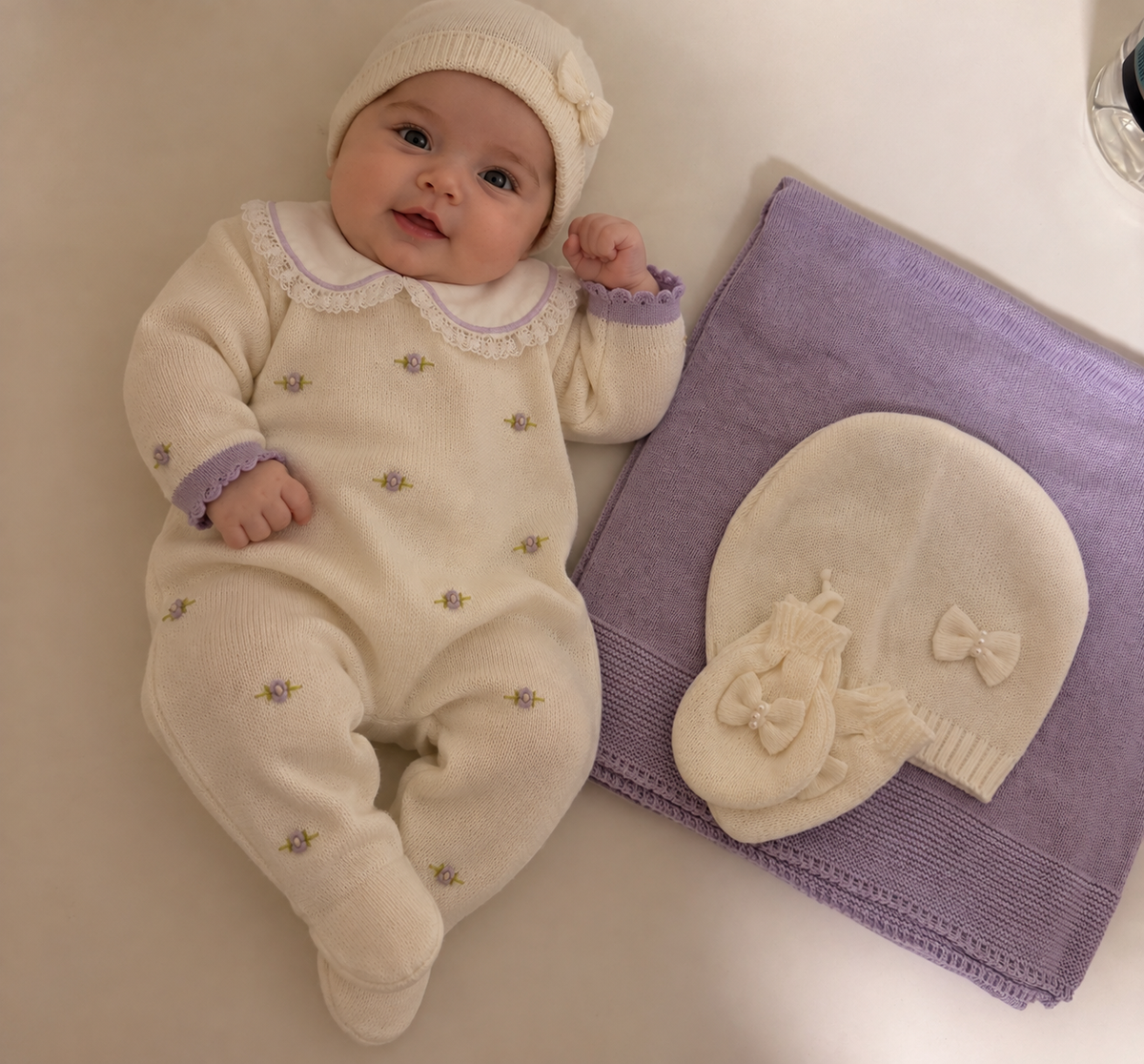 Saída Maternidade Tricot Bella Rococó