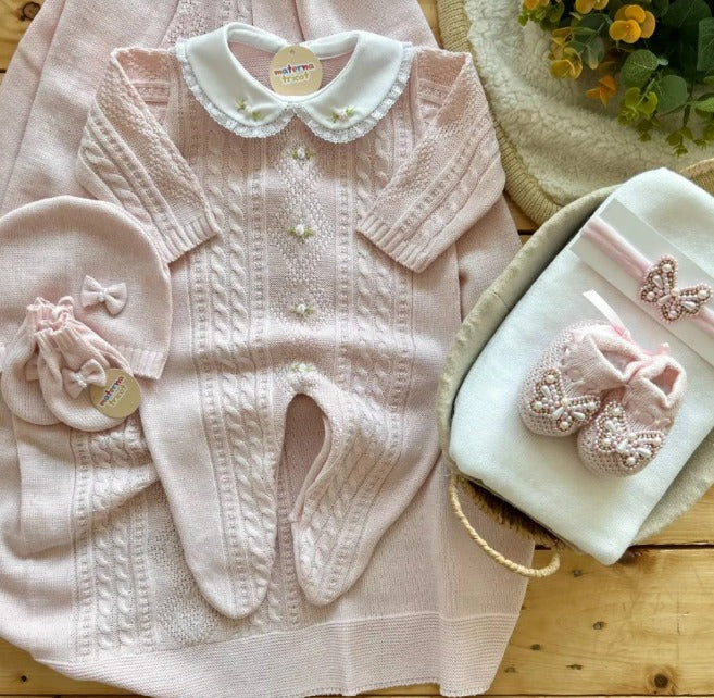 Saída Maternidade Tricot Renata c/ Rococó