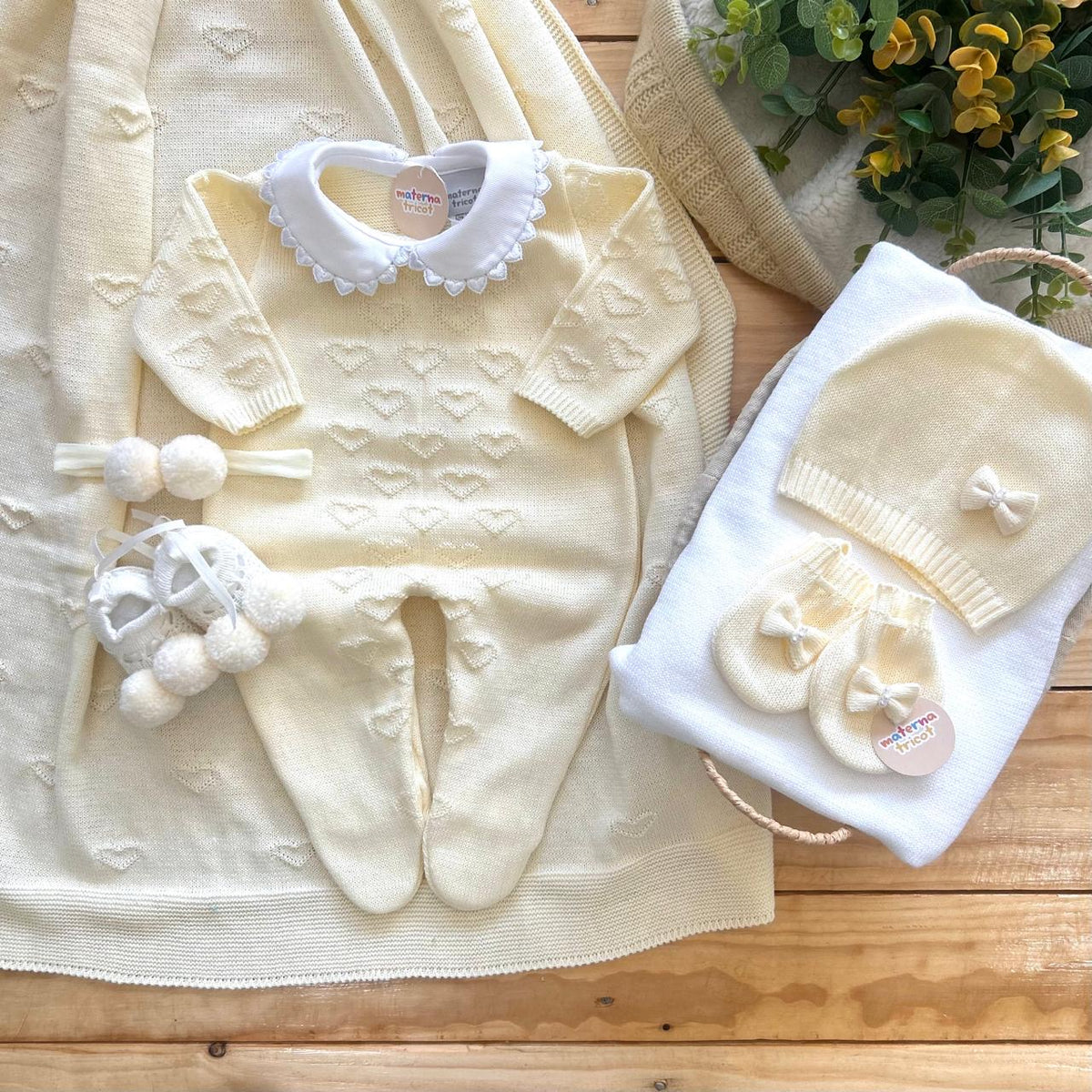Saída Maternidade Tricot Coração