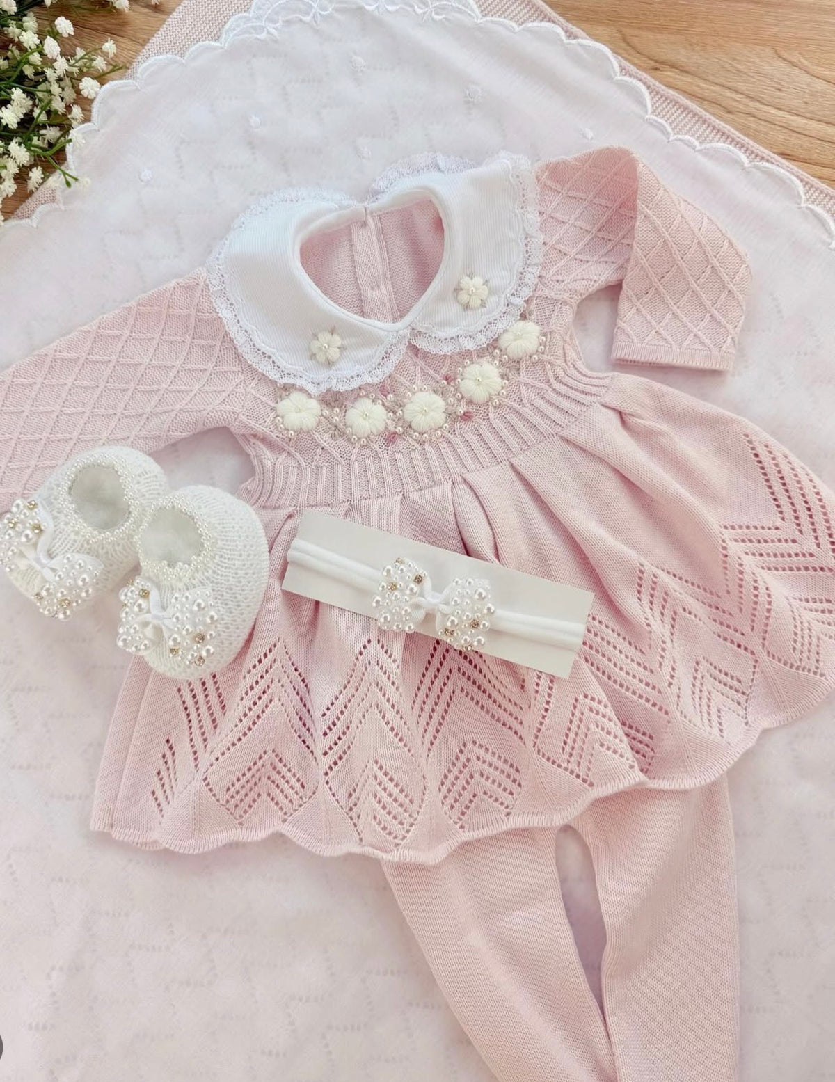Saída Maternidade Tricot Vestido floral