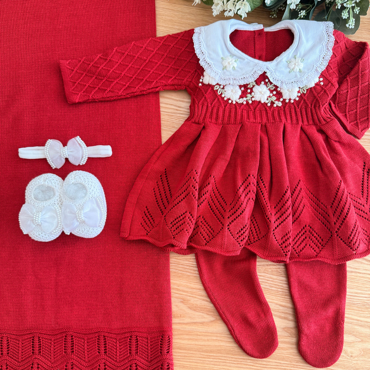 Saída Maternidade Tricot Vestido floral