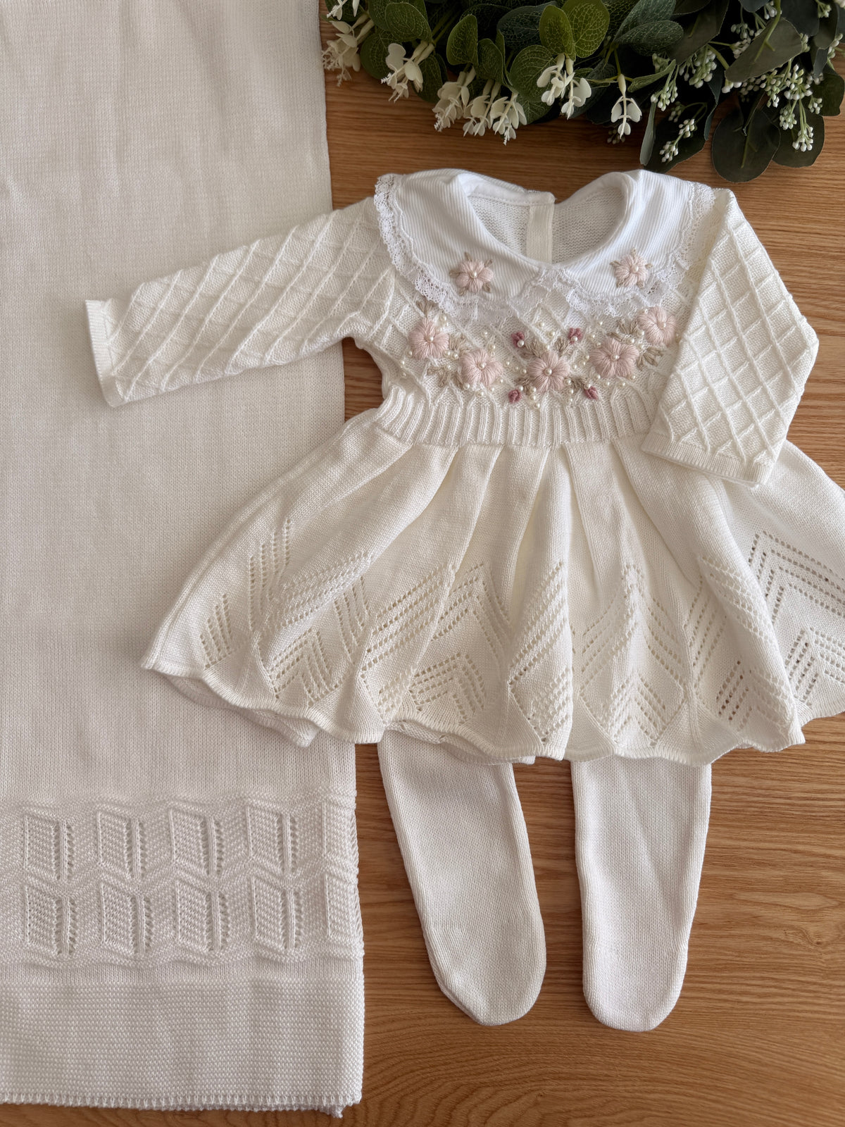 Saída Maternidade Tricot Vestido floral