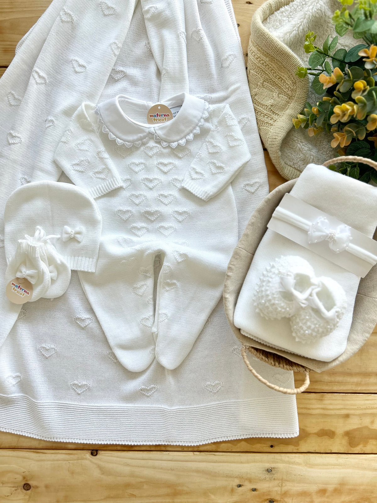 Saída Maternidade Tricot Coração
