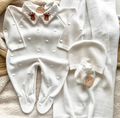 Saída Maternidade Tricot Girafinha - Branco