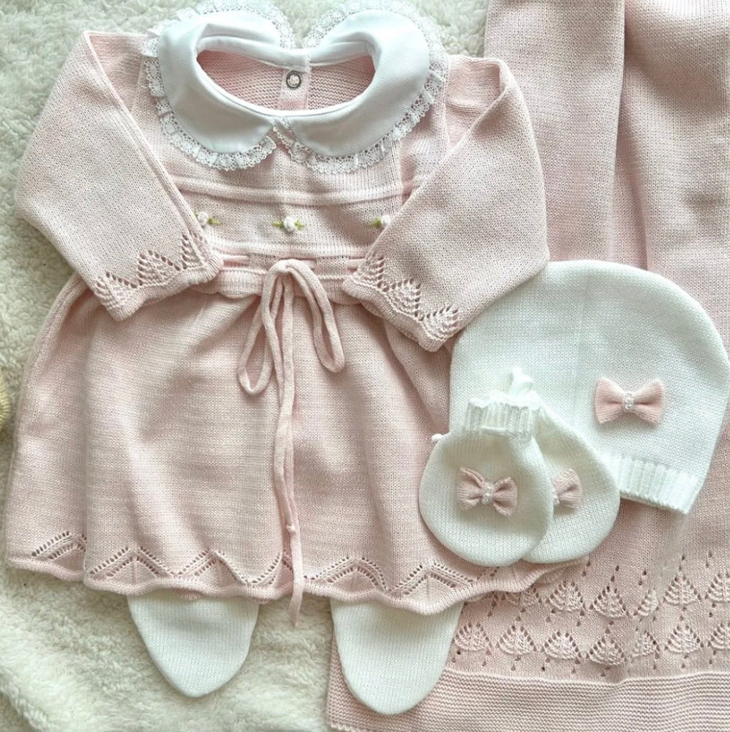 Saída Maternidade Tricot Vestido Laço Rococó