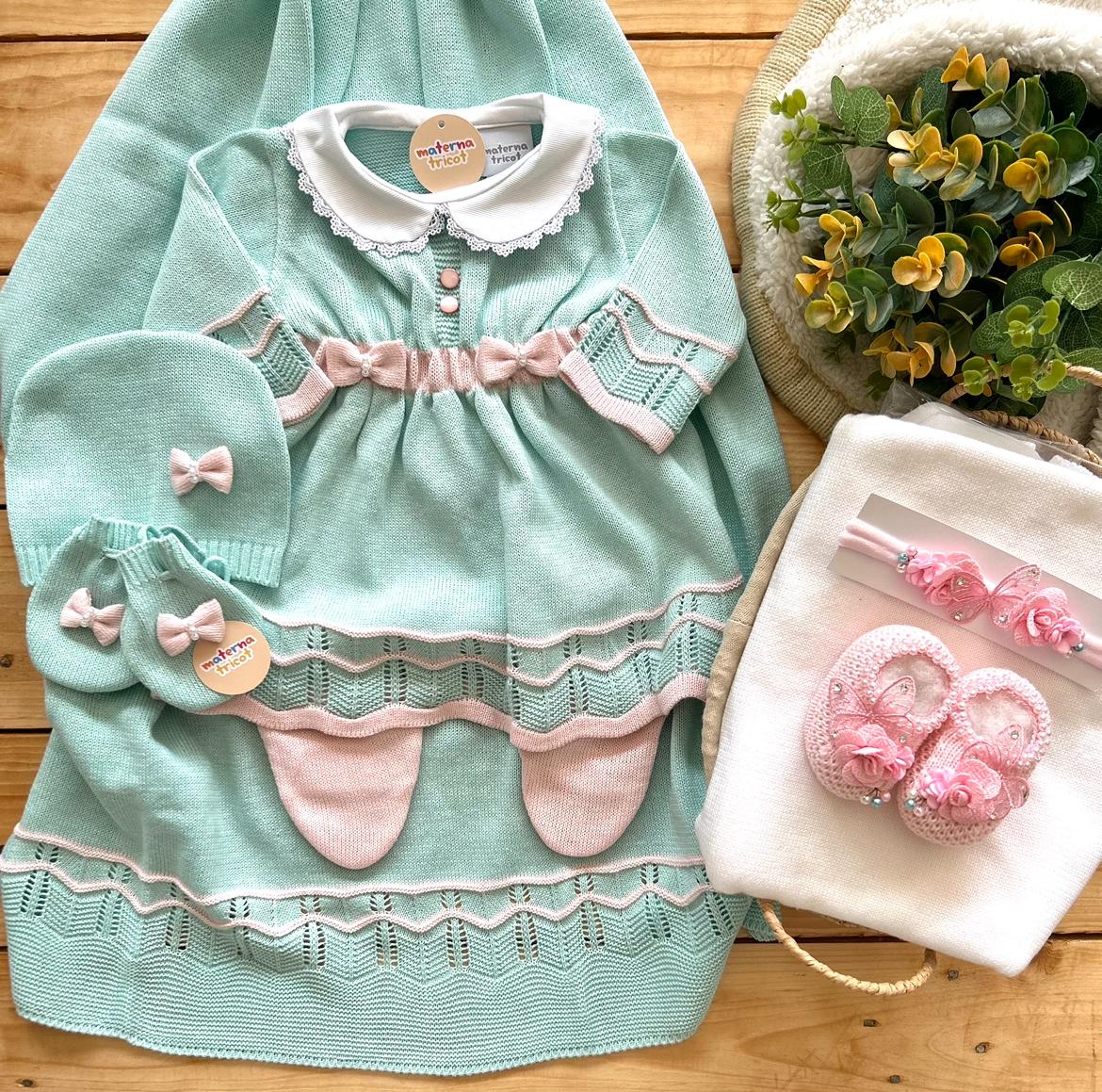 Saída Maternidade Tricot Vestido