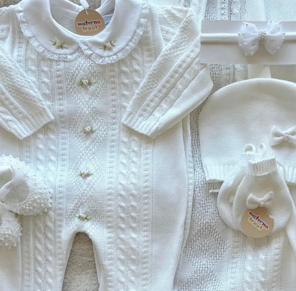 Saída Maternidade Tricot Renata c/ Rococó