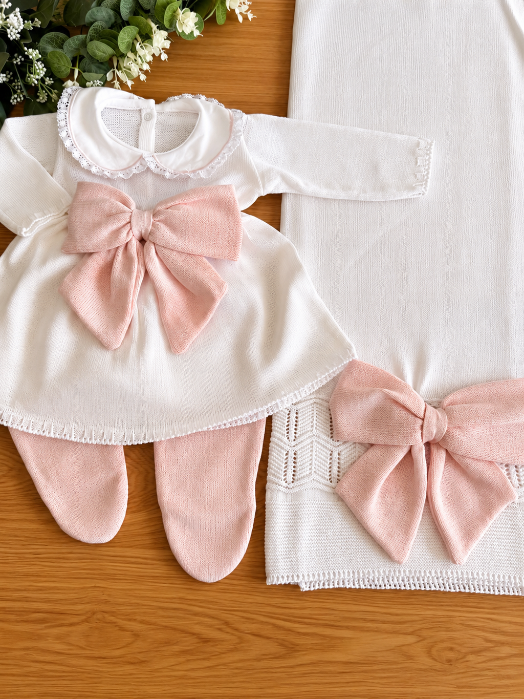 Saída Maternidade Tricot Vestido laço