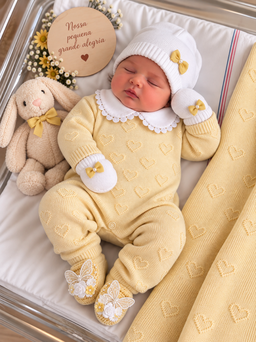 Saída Maternidade Tricot Coração