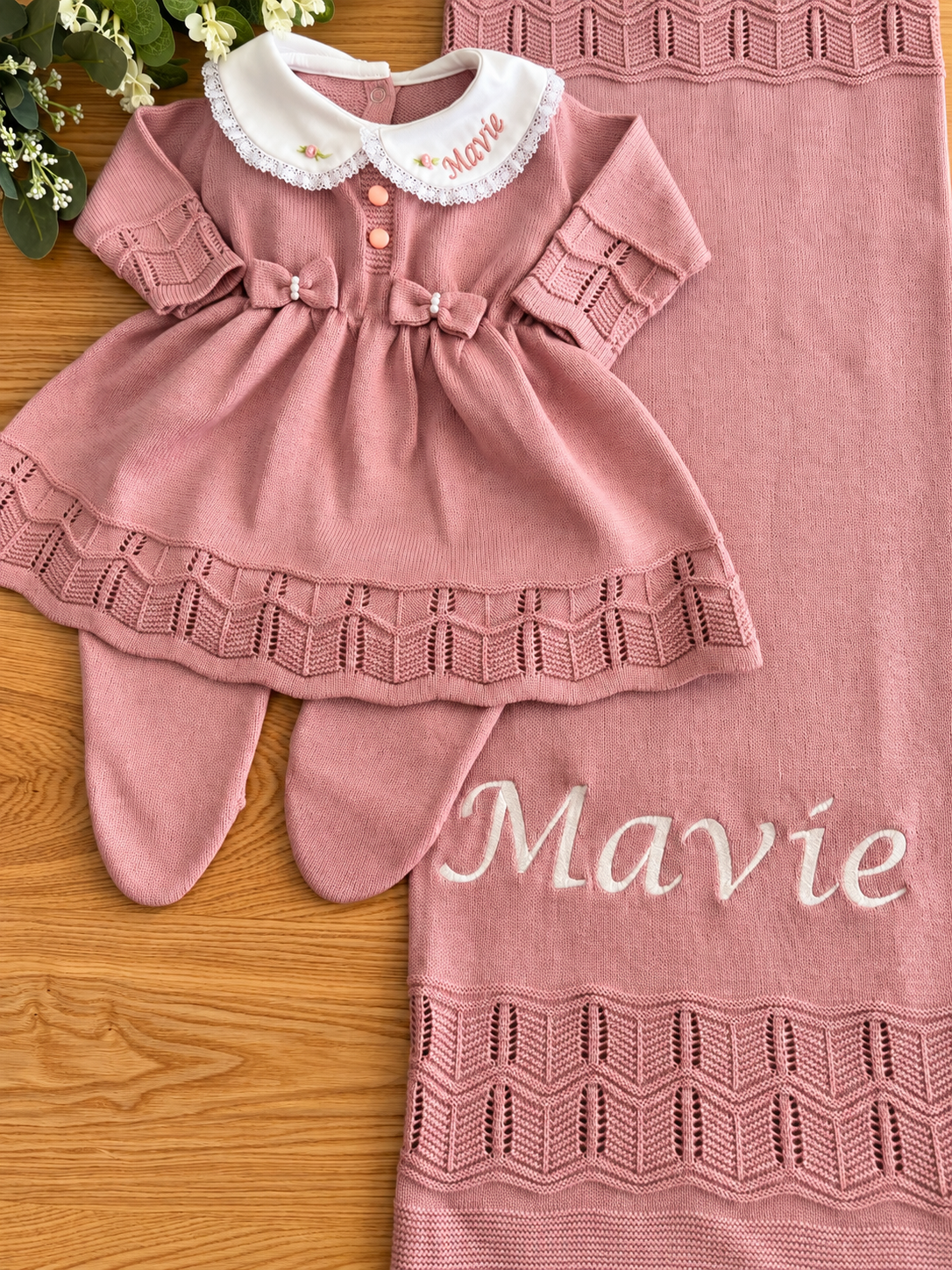 Saída Maternidade Tricot Vestido Ballet