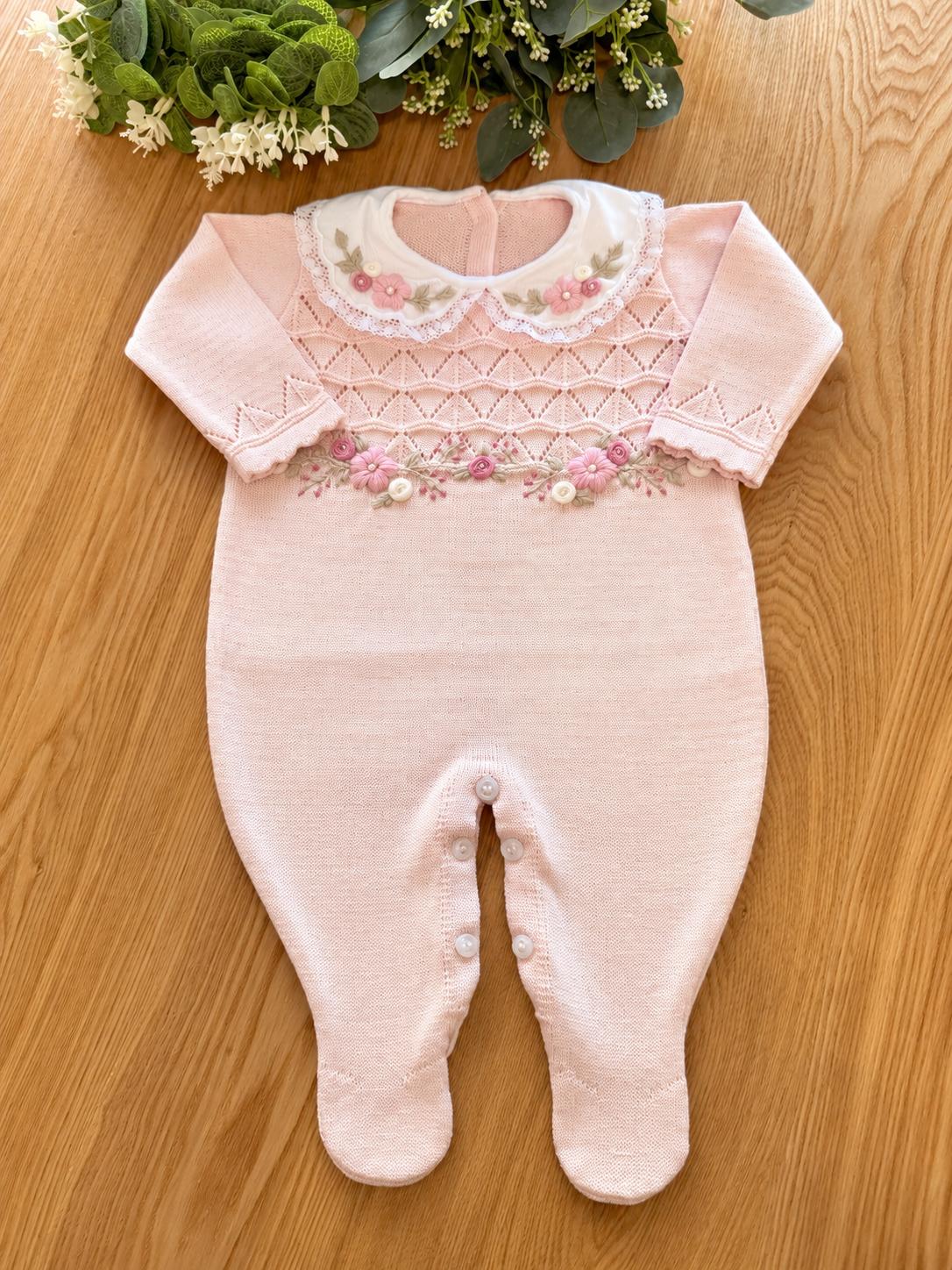 Saída Maternidade Tricot Agata Bordado