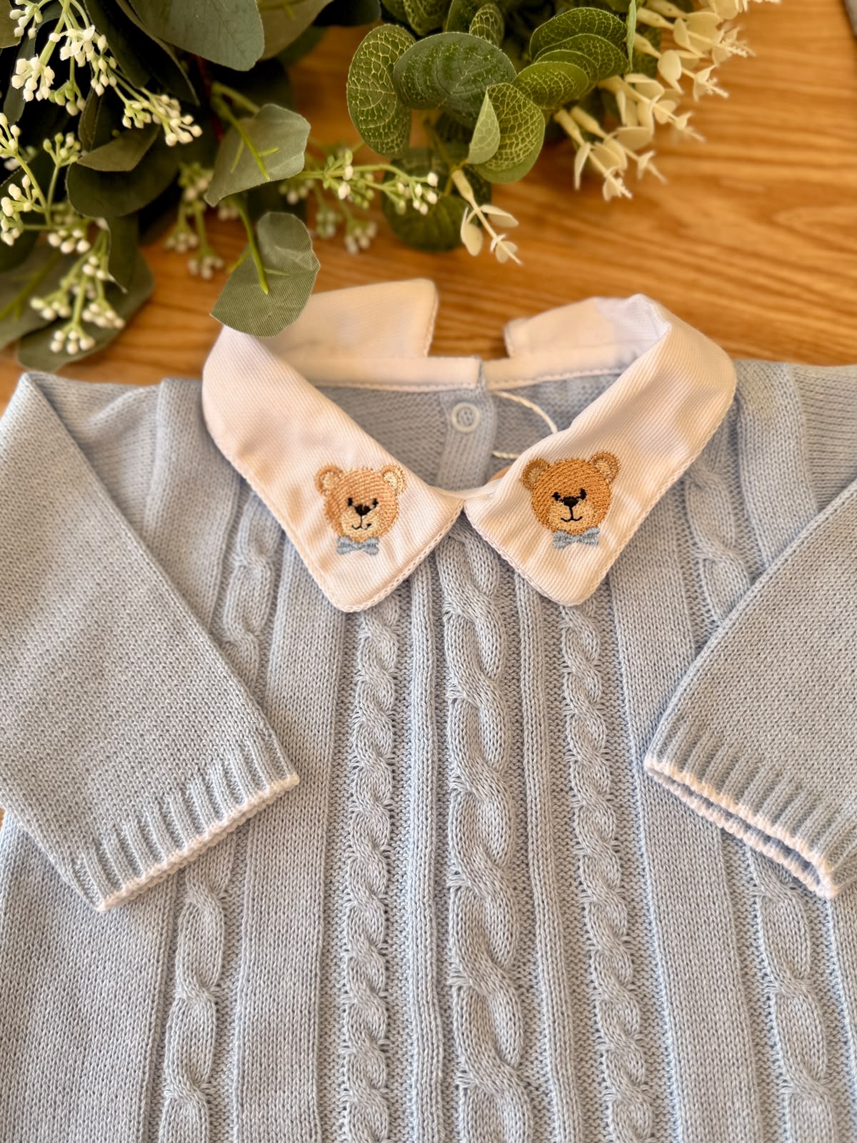 Saída Maternidade Tricot Urso Trama