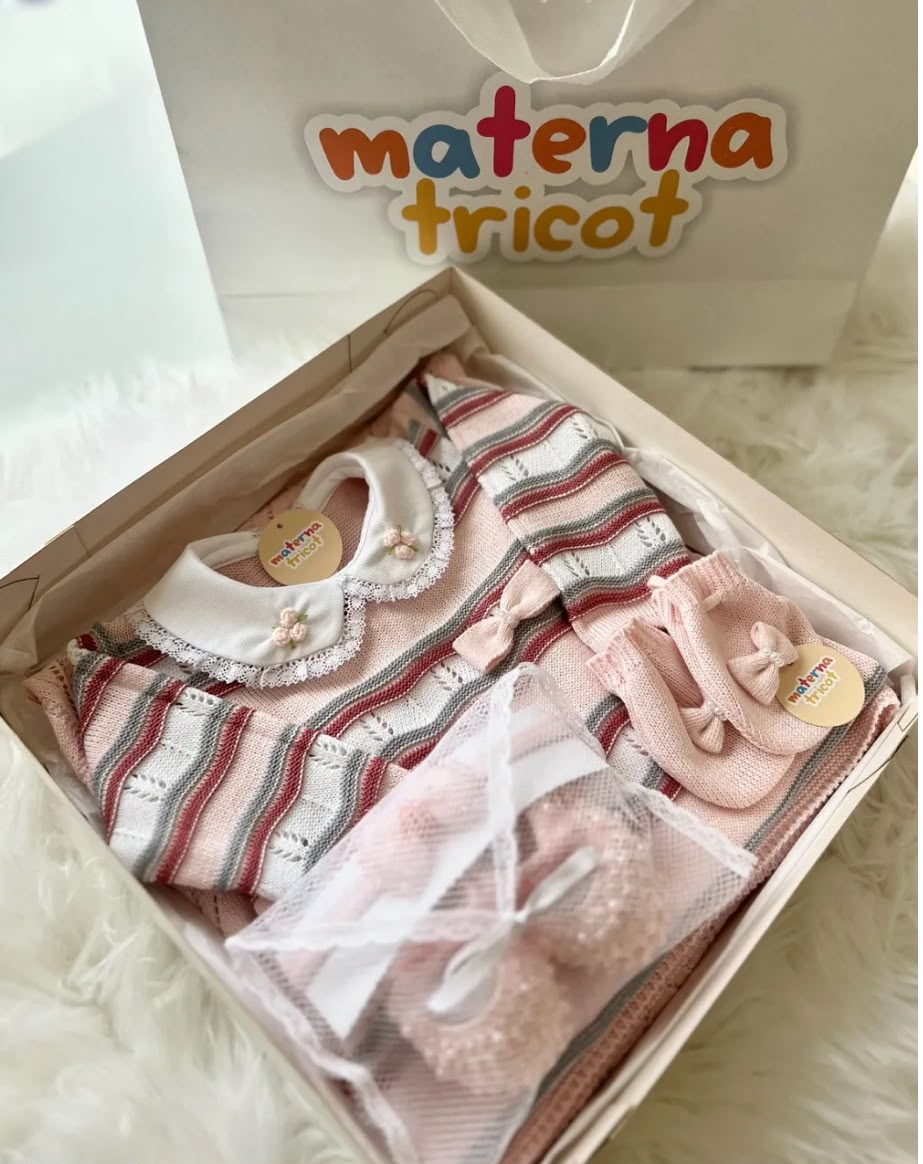 Saída Maternidade Tricot Listras