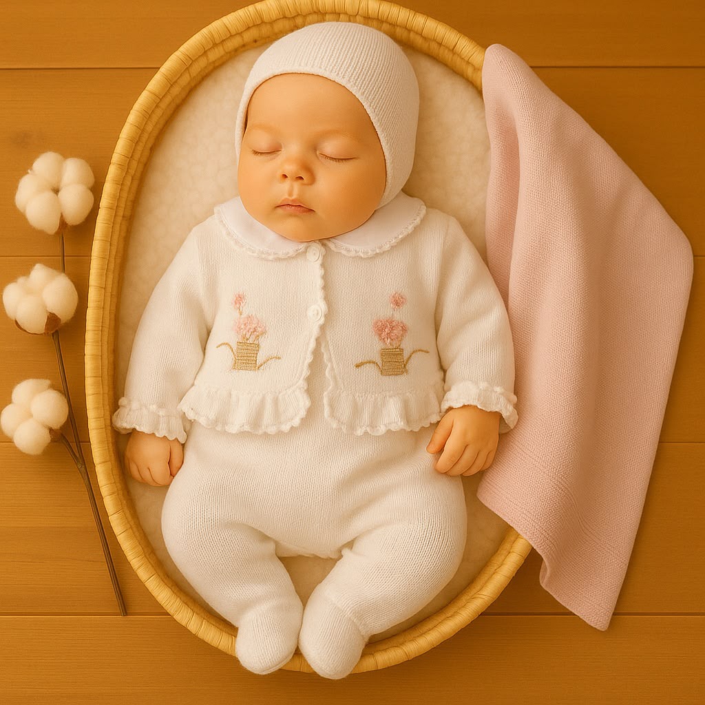 Saída Maternidade Tricot Casaquinho Jardim