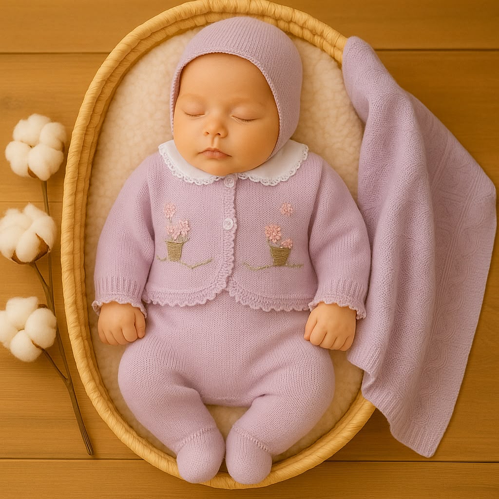 Saída Maternidade Tricot Casaquinho Jardim
