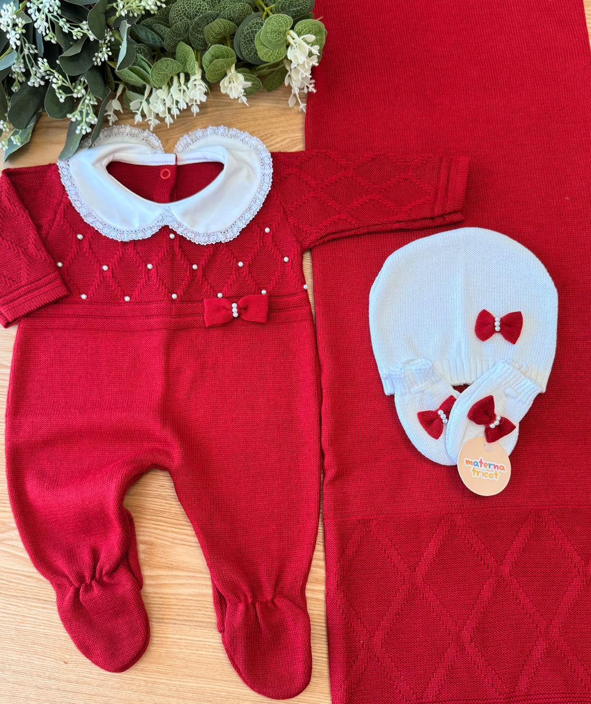 Saída Maternidade Tricot Pérola
