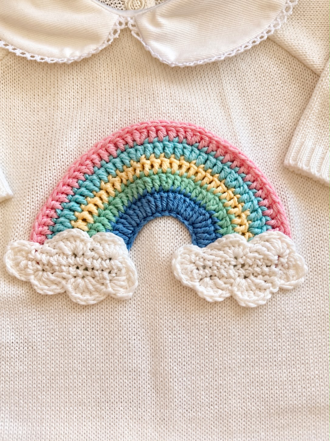 Saída Maternidade Tricot Arco íris