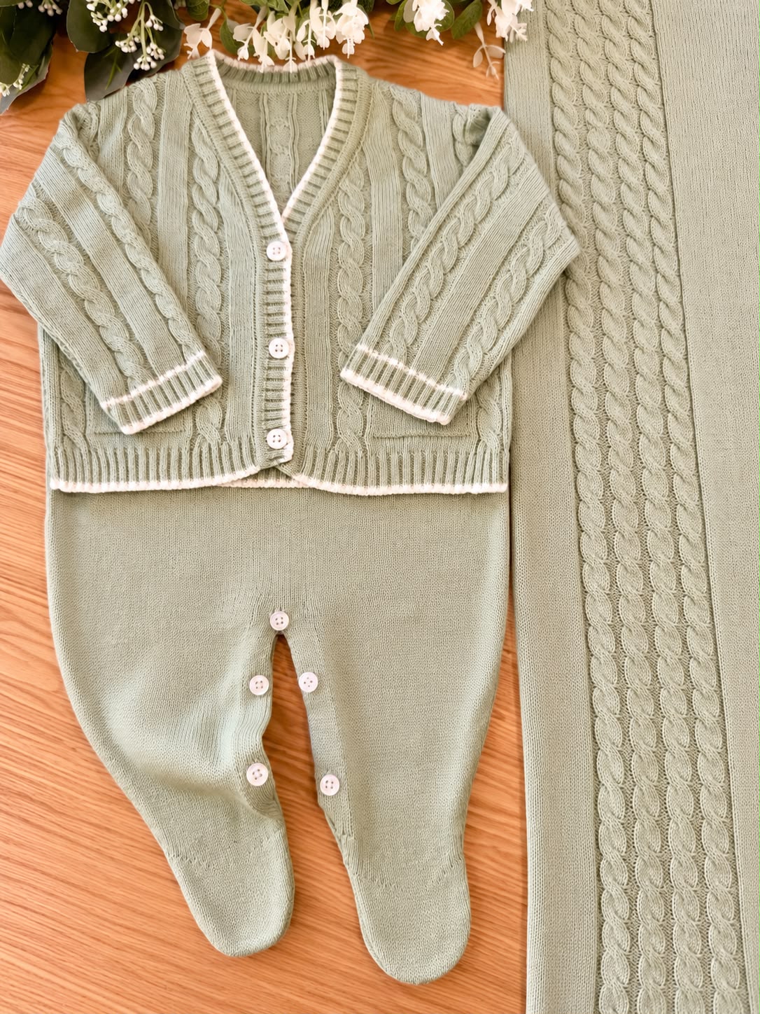 Saída Maternidade Tricot Casaquinho