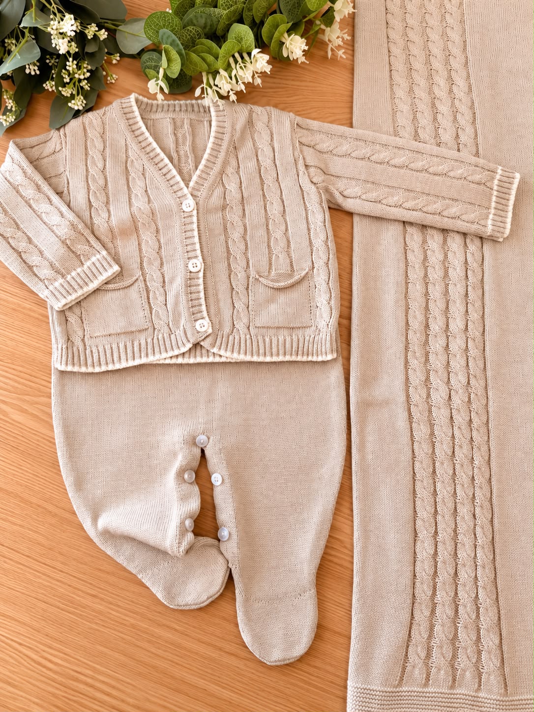 Saída Maternidade Tricot Casaquinho