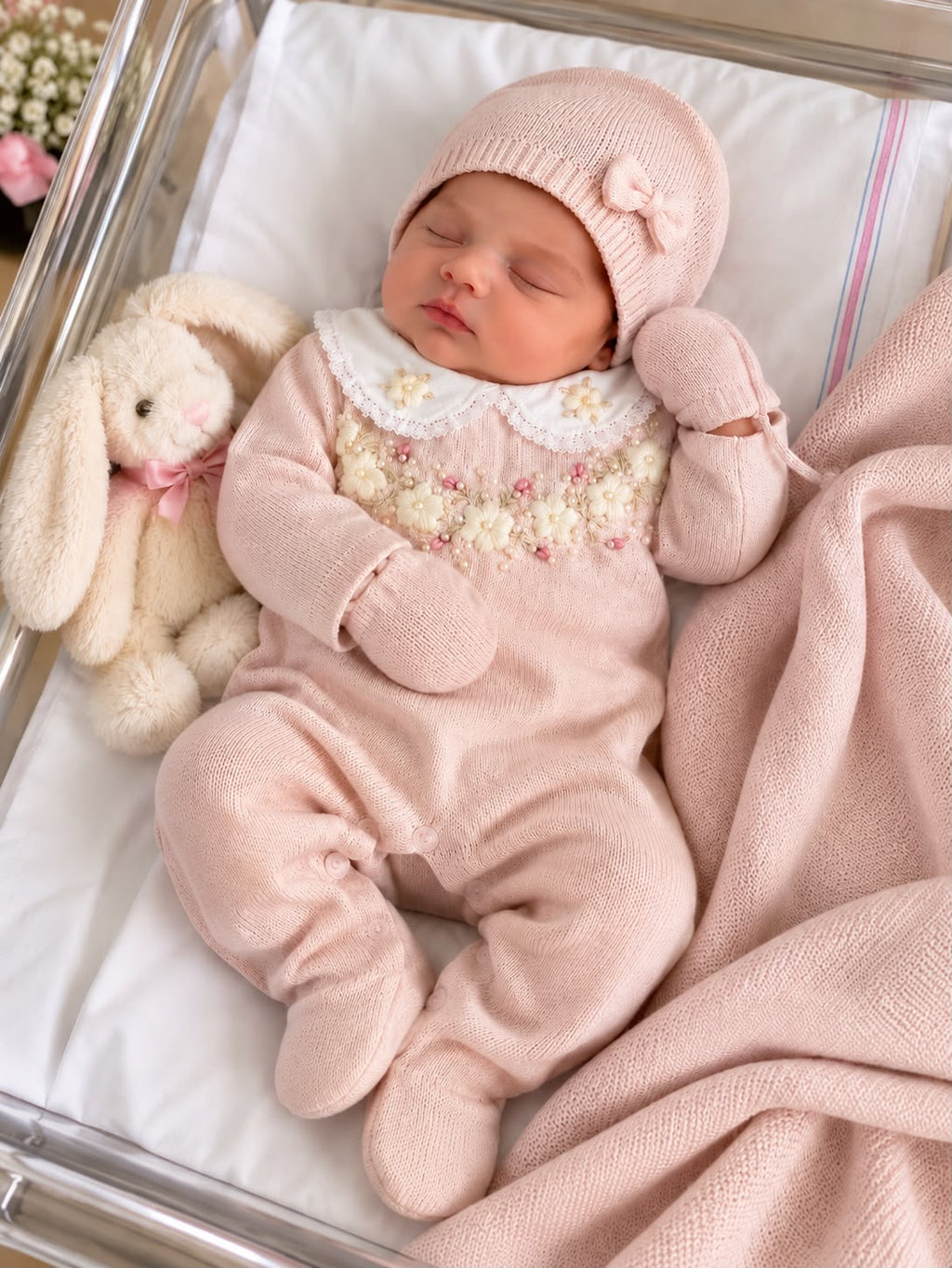 Saída Maternidade Tricot Lara Bordado