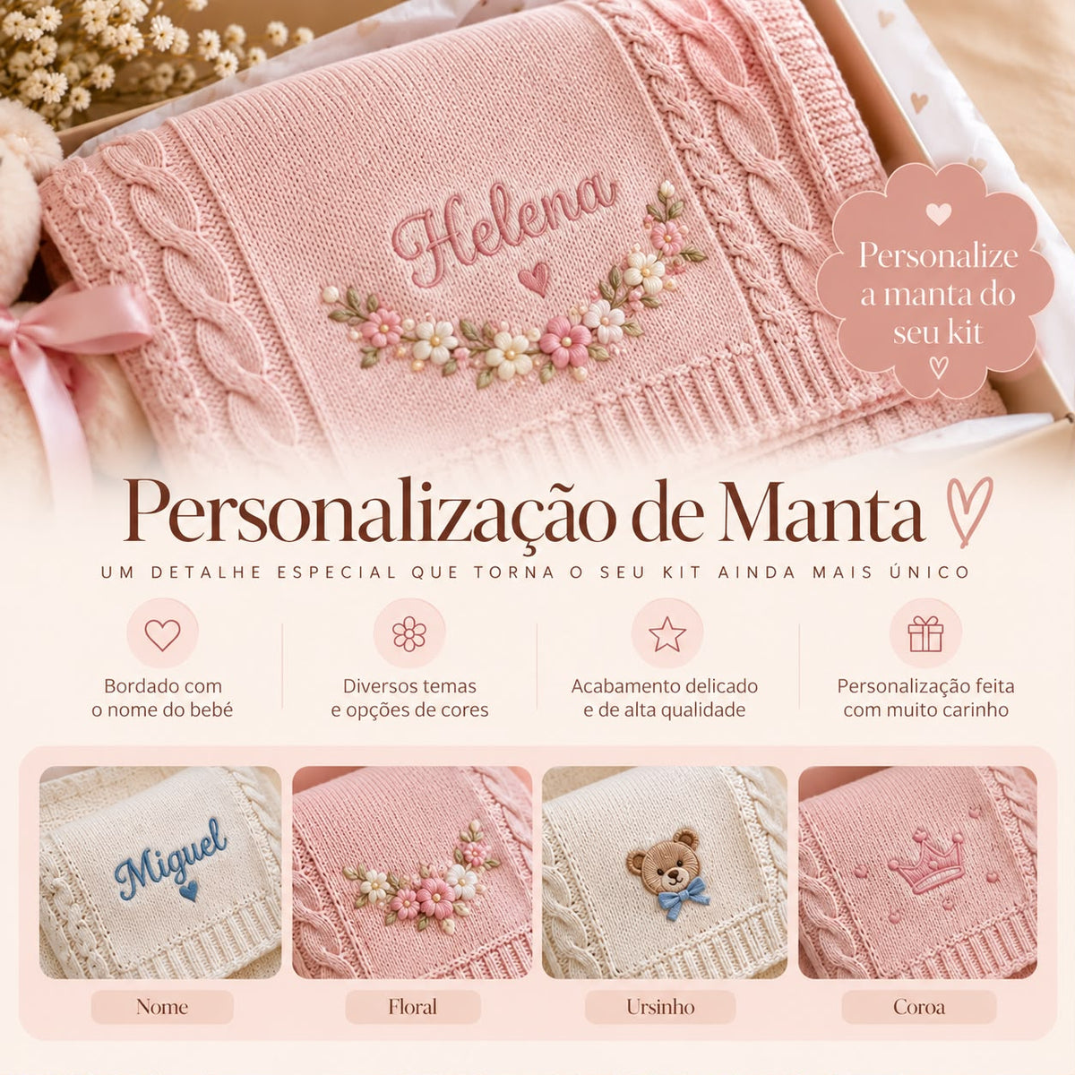 Saída Maternidade Tricot Lara Bordado