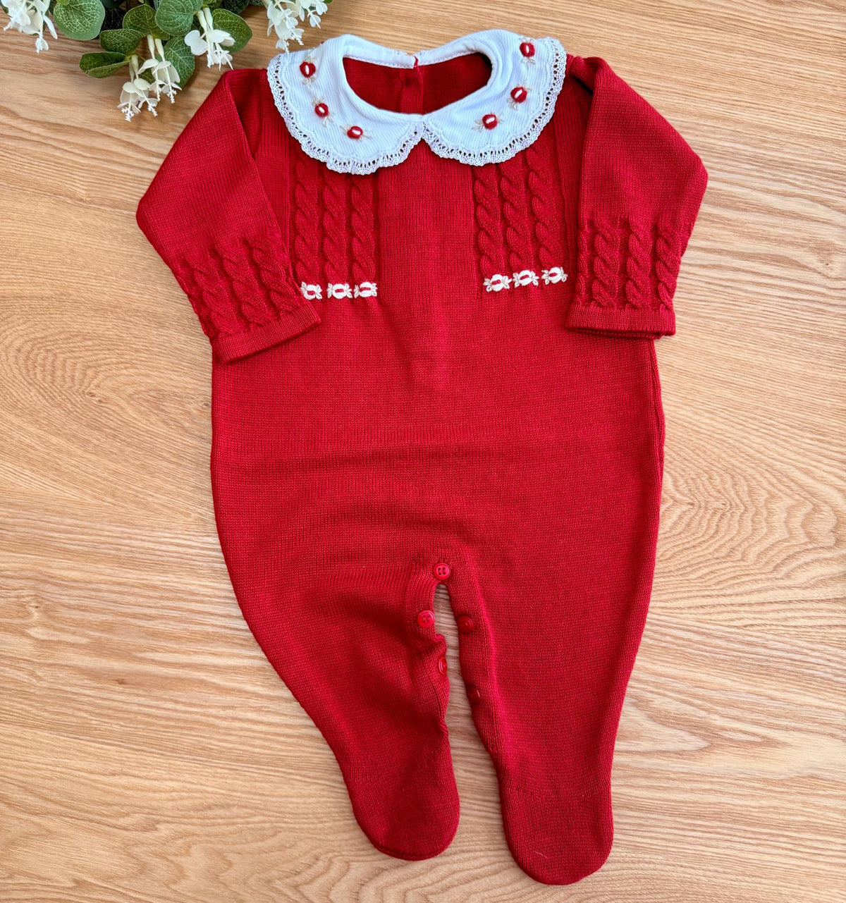 Saída Maternidade Tricot Priscila Bordado