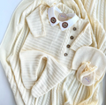 Saída Maternidade Tricot Luigi Leãozinho - Amarelo