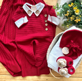 Saída Maternidade Tricot Luigi Leãozinho - Vermelho