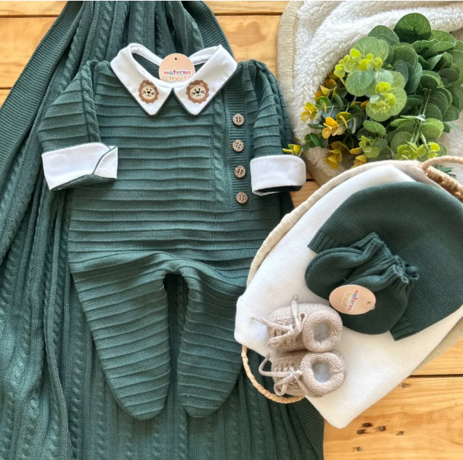 Saída Maternidade Tricot Luigi